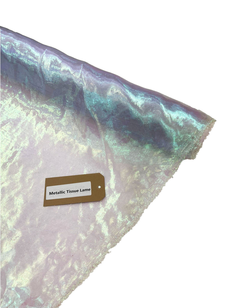 Lilac Iridescent Tissue Lame Fabric for Wedding Draping, Lightweight and Shiny, Craft Supplies.