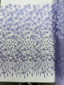 Luxury 3D Floral/Butterfly Beaded lace, by The Yard.