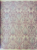 HEAVY DAMASK BEADED LACE (By The Yard)