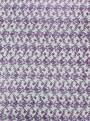 Corded Lace/ Butterfly Design Embroidered With Sequin on a Mesh Lace Fabric