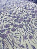 Luxury 3D Floral/Butterfly Beaded lace, by The Yard.