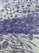 Luxury 3D Floral/Butterfly Beaded lace, by The Yard.