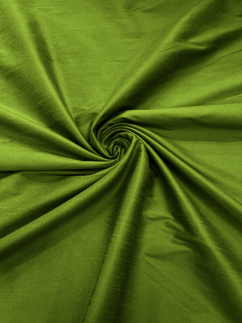 Lime Green -  Polyester Dupioni Faux Silk Fabric/ 55” Wide/Wedding Fabric/Home Decor.