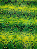 Holographic Snake Foil Printed Spandex Fabric (by the yard)