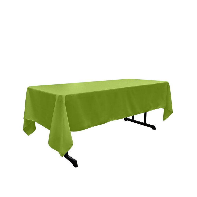 Lime Green Rectangular Polyester Poplin Tablecloth