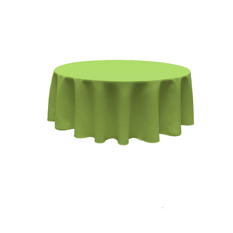 Lime Green Round Polyester Poplin Seamless Tablecloth - Wedding Decoration Tablecloth