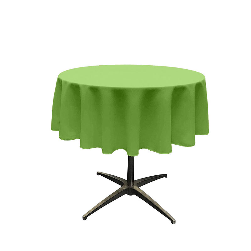 Lime Green Round Polyester Poplin Seamless Tablecloth - Wedding Decoration Tablecloth