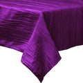 Rectangular Light Weight Accordion Design Crushed Taffeta Seamless Table Overlay. (58" Inches x 72" Inches)