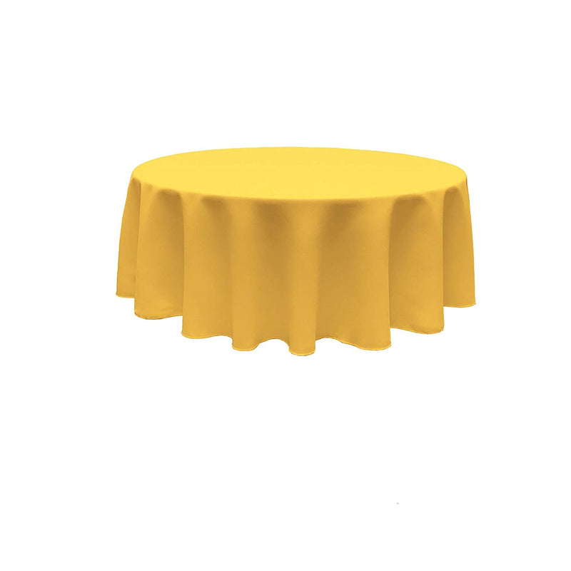 Mango Yellow Round Polyester Poplin Seamless Tablecloth - Wedding Decoration Tablecloth
