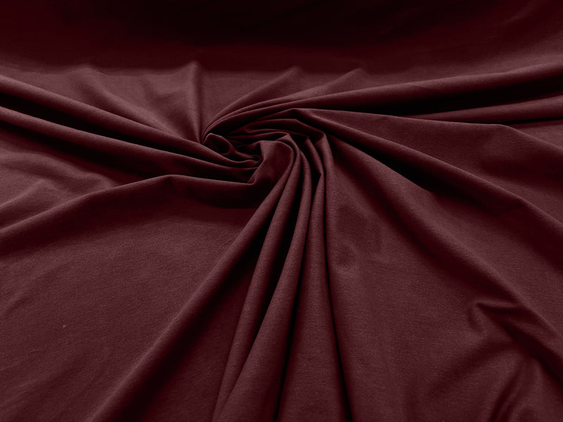 Maroon Cotton Jersey Spandex Knit Blend 95% Cotton 5 percent Spandex/58/60" Wide /Stretch Fabric/Costume
