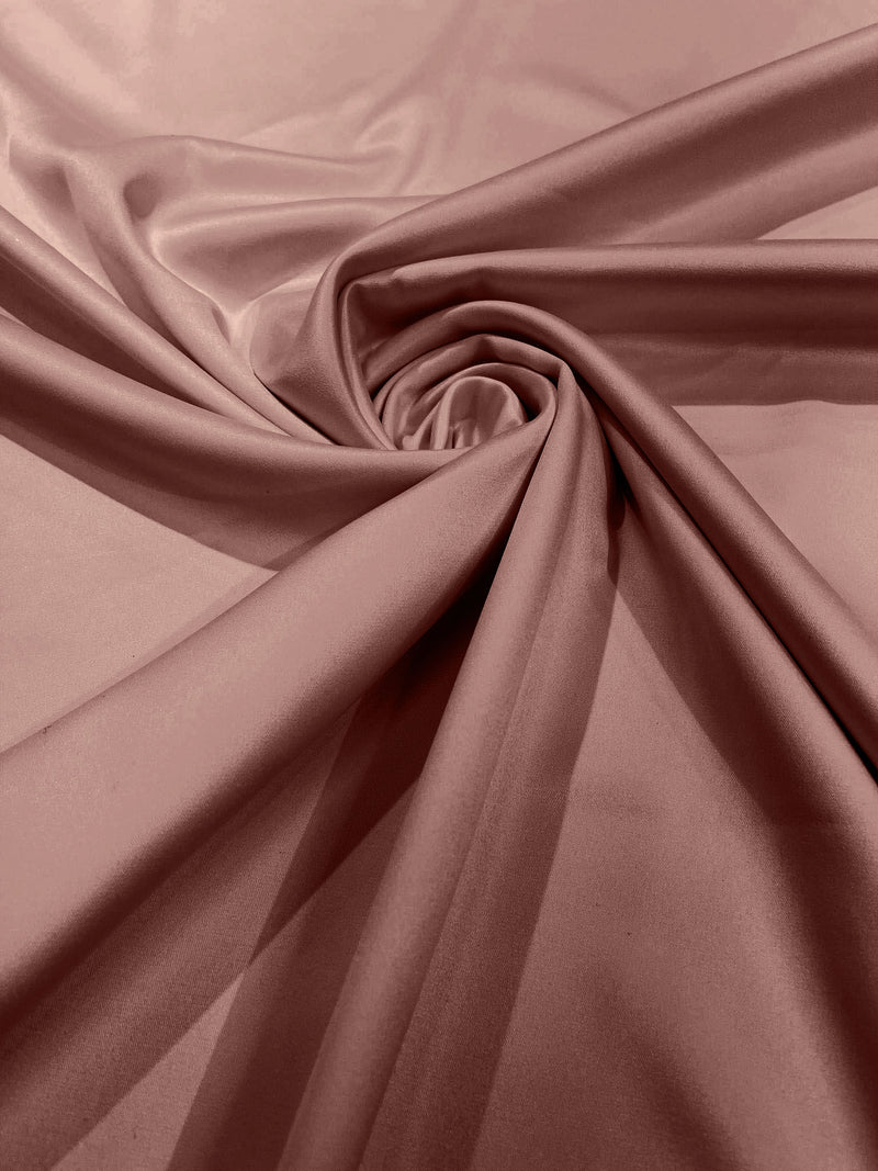 Solid Matte Stretch L'Amour Satin Fabric 95% Polyester 5% Spandex, 58-60" Wide/Sold By The Yard.