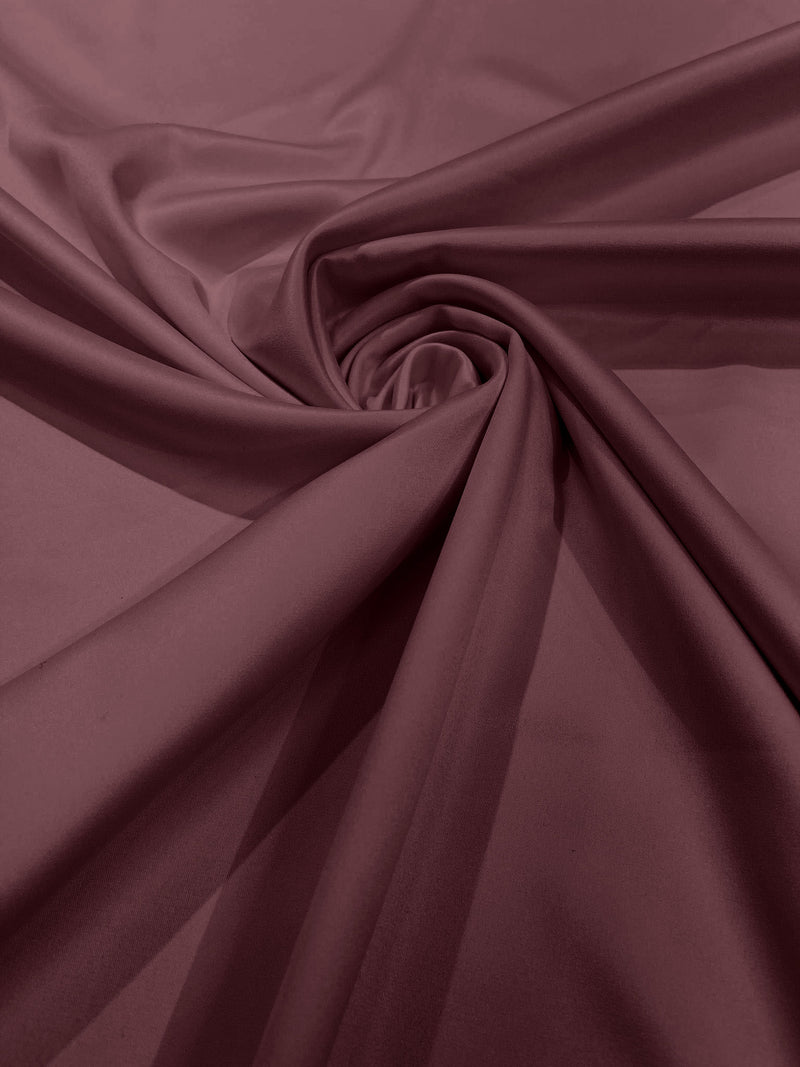 Mauve Matte Lamour Satin Duchess Fabric Bridesmaid Dress 58" Wide/Sold By The Yard