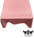 Square Tablecloth Roses Jacquard Satin Overlay for Small Coffee Table Seamless. (58" Inches x 58" Inches)