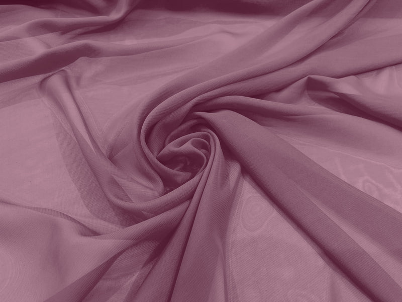 58" Wide 100% Polyester Soft Light Weight, See Through Chiffon Fabric ByTheYard.