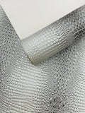 Glossy Two Tone Gator Fake Leather Upholstery, 3D Crocodile Skin Texture Faux Leather PVC Vinyl, 54" Wide