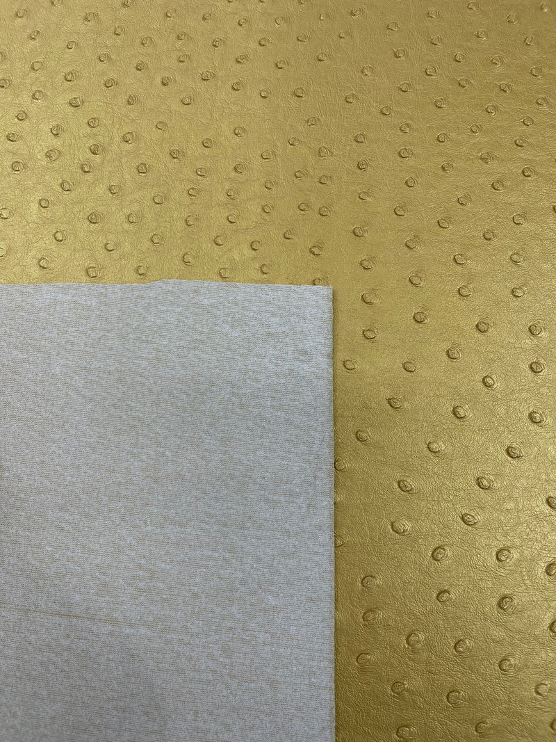 Classic Ostrich Upholstery Vinyl Fabric / Faux Leather Accessories Crafting Apparel Upholstery Vinyl Fabric 54" Wide.