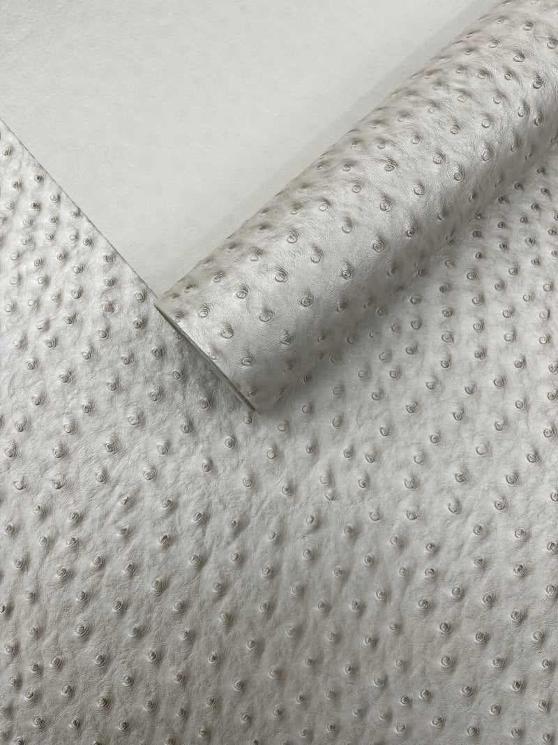 Classic Ostrich Upholstery Vinyl Fabric / Faux Leather Accessories Crafting Apparel Upholstery Vinyl Fabric 54" Wide.