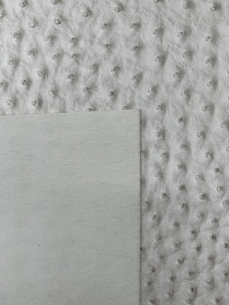 Classic Ostrich Upholstery Vinyl Fabric / Faux Leather Accessories Crafting Apparel Upholstery Vinyl Fabric 54" Wide.