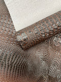Florida Gator 3D Embossed Vinyl Fabric  / 2 Tone Crocodile Vinyl Leather 54" Wide