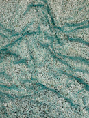 Sequin Eyelash Fringe Design Fabric, (By The Yard)