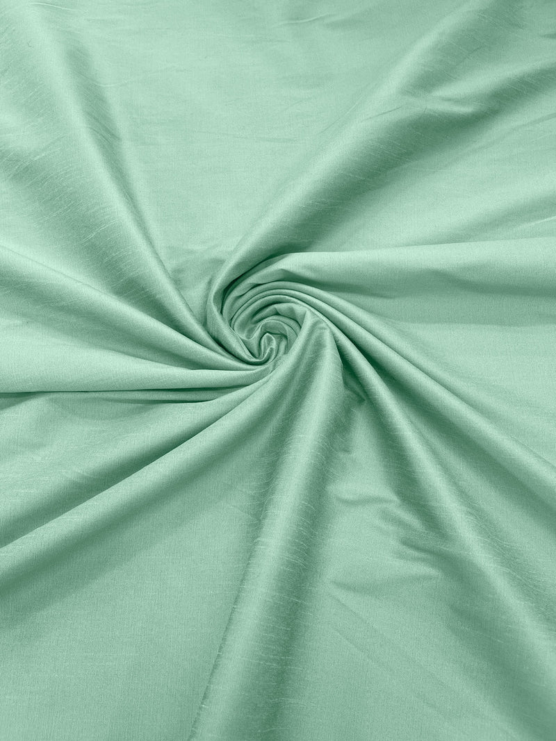 Mint -Polyester Dupioni Faux Silk Fabric/ 55” Wide/Wedding Fabric/Home Decor.