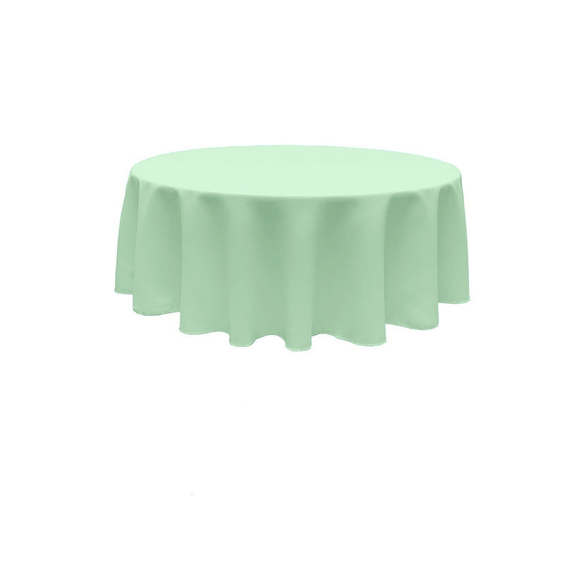 Mint Round Polyester Poplin Seamless Tablecloth - Wedding Decoration Tablecloth
