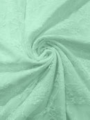 FLORAL NYLON STRETCH LACE (by the yard)