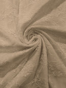 FLORAL NYLON STRETCH LACE (by the yard)