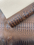 Florida Gator 3D Embossed Vinyl Fabric  / 2 Tone Crocodile Vinyl Leather 54" Wide