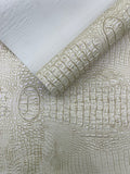 Metallic Gator Vinyl Fabric 54" Wide / Upholstery Crafting Accessories Applications Faux Leather PVC.