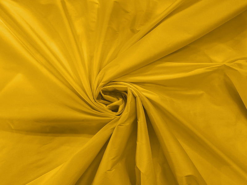 Mustard - 100% Polyester Imitation Silk Taffeta Fabric 55" Wide/Costume/Dress/Cosplay/Wedding.