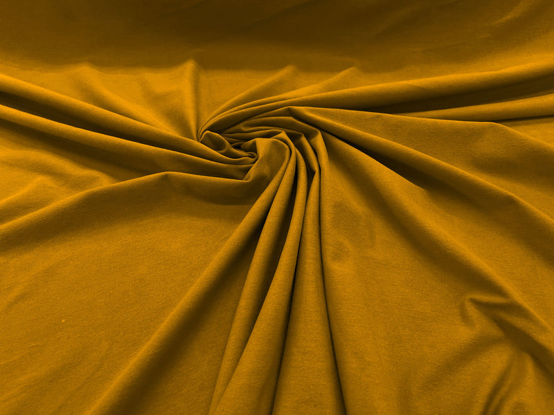 Mustard Gold Cotton Jersey Spandex Knit Blend 95% Cotton 5 percent Spandex/58" Wide/Costume