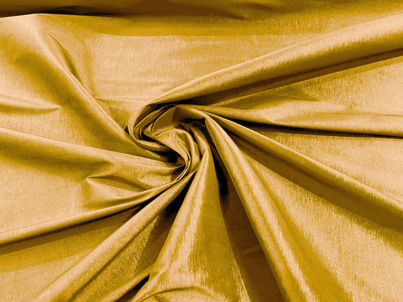 Mustard Gold Solid Medium Weight Stretch Taffeta Fabric 58/59" Wide-Sold By The Yard.
