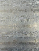 Crocodile Marine Vinyl 2 tone Upholstery, Crocodile Skin Texture Faux Leather PVC Vinyl, 54" Wide.