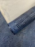Glossy Two Tone Gator Fake Leather Upholstery, 3D Crocodile Skin Texture Faux Leather PVC Vinyl, 54" Wide