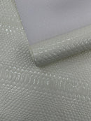 Cobra Snake Shiny Vinyl 3D Embossed Fabric / 2 Tone Cobra Snake Vinyl Leather 54" Wide