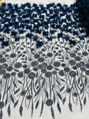 Luxury 3D Floral/Butterfly Beaded lace, by The Yard.