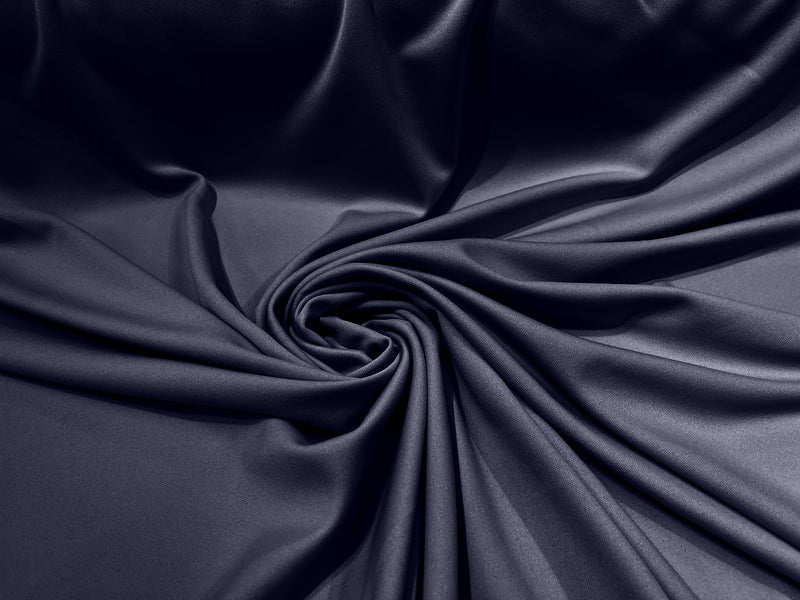 Navy Blue Stretch Double Knit Scuba Fabric Wrinkle Free/ 58" Wide 100%Polyester ByTheYard.