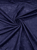 FLOWER JACQUARD SATIN FABRIC (By The Yard)