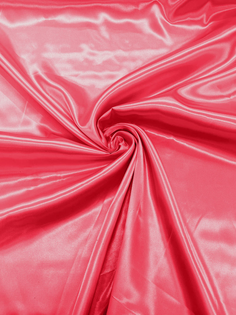 Neon Fuchsia - Shiny Charmeuse Satin Fabric for Wedding Dress/Crafts Costumes/58” Wide /Silky Satin