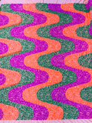 WAVE SEQUIN VELVET FABRIC (By The Yard)