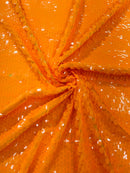 ROUND PALLETTE SEQUIN ON MESH FABRIC (By The Yard)