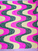 WAVE SEQUIN VELVET FABRIC (By The Yard)