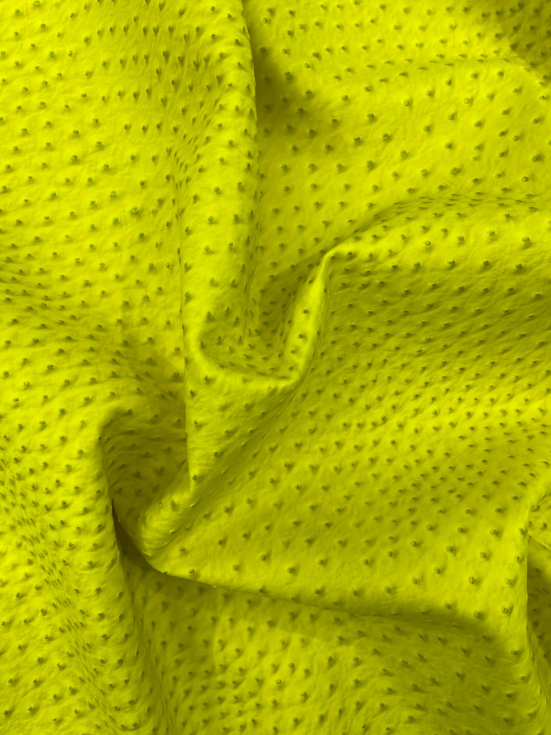 Classic Ostrich Upholstery Vinyl Fabric / Faux Leather Accessories Crafting Apparel Upholstery Vinyl Fabric 54" Wide.