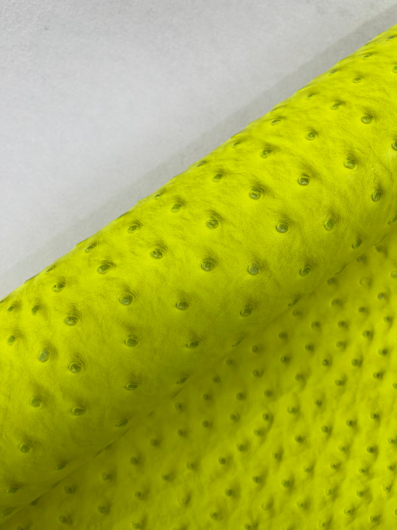 Classic Ostrich Upholstery Vinyl Fabric / Faux Leather Accessories Crafting Apparel Upholstery Vinyl Fabric 54" Wide.