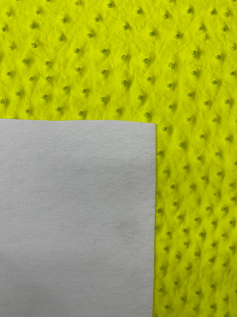 Classic Ostrich Upholstery Vinyl Fabric / Faux Leather Accessories Crafting Apparel Upholstery Vinyl Fabric 54" Wide.