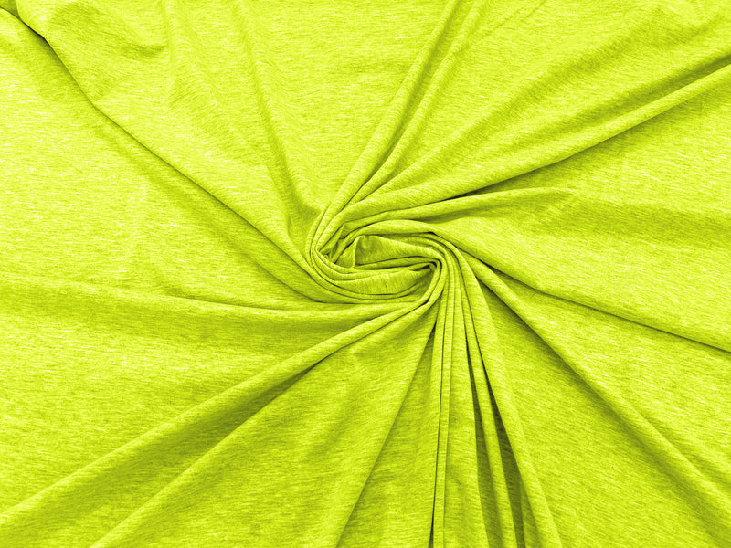 Neon Yellow Two Tone Cotton Jersey Spandex Knit Blend 95% Cotton 5 percent Spandex/58" Wide/Costume