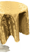 36" ROUND TABLECLOTH ROSES JACQUARD SATIN