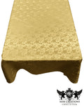 Rectangular Tablecloth Roses Jacquard Satin Overlay for Small Coffee Table Seamless. (60 Inches x 120 Inches)