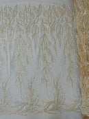 FIESTA BEADED LACE ON MESH FABRIC (By The Yard)